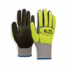 東顯18-3-001 18針HPPE丁腈磨砂涂層手背TPR防割手套